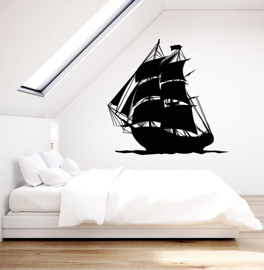 Vinyl Wall Decal Abstract Ship Nautical Sea Ocean Sailor Seaman Stickers 4375ig