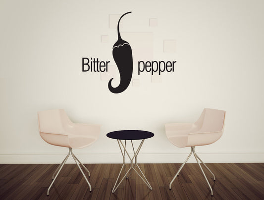 Vinyl Wall Decal for Lovers Taste Food Delicious Bitter Pepper (n1896)