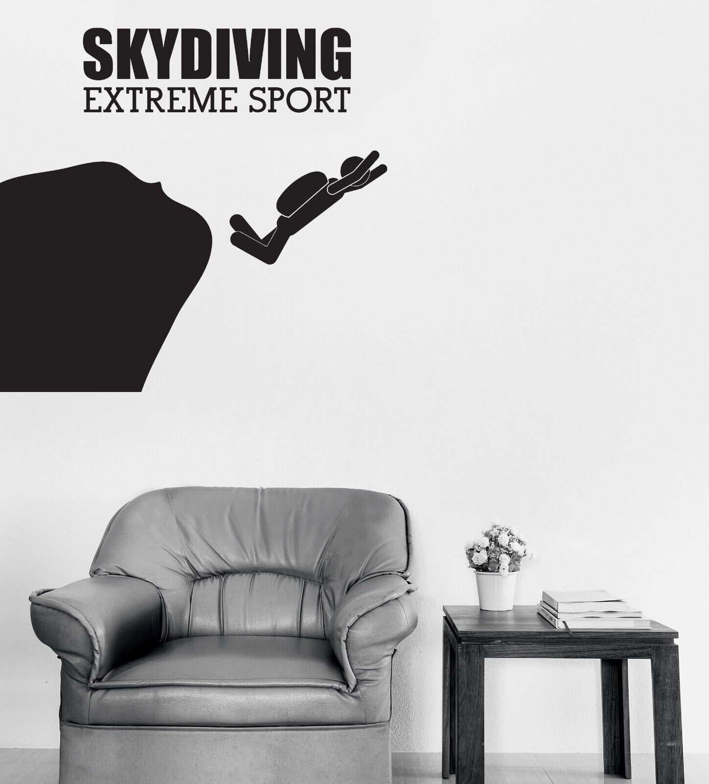 Vinyl Wall Decal Skydiving Extreme Sport Dangerous Jump Sticker (n1905)