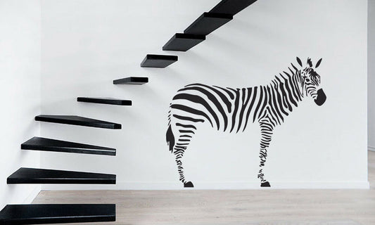 Zebra schwarz und weiß Animas Kind Wandbild Wand Kunst Dekor Vinyl Aufkleber z558