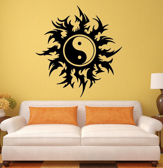 Wall Stickers Taoism Tao Yin Yang Taijitu Chinese Art Room Vinyl Decal (ig1697)