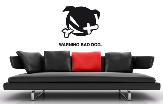 Wall Stickers Vinyl Decal Warning Bad Dog Guard Pet Animals ig1681