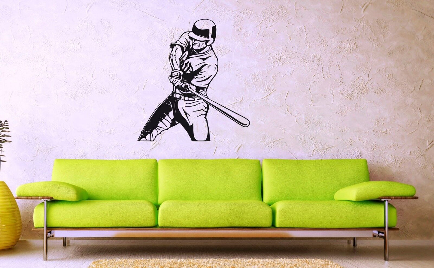 Wall Stickers Vinyl Decal Sports Baseball Bat Player ig1650