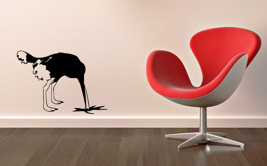 Wall Stickers Vinyl Decal Ostrich Animal Joke For Living Room ig1631