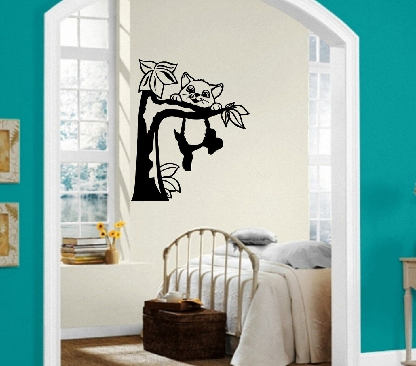 Wall Stickers Vinyl Decal Tree Kitten Cat Animal Pet Funny ig1613