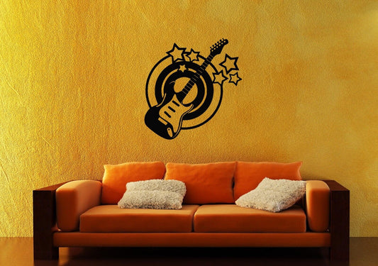 Wall Stickers Vinyl Decal Rock Guitar Music Musical Instrument ig1593