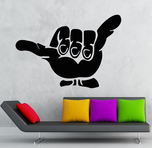 Wall Stickers Vinyl Decal Shaka Surfing Rasta Youth Hand Cool Sign Room (ig1591)