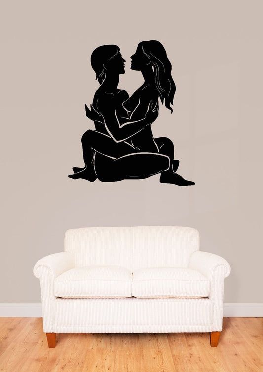 Autocollant mural en vinyle pour fille, beau Couple, Passion et amour, z1199