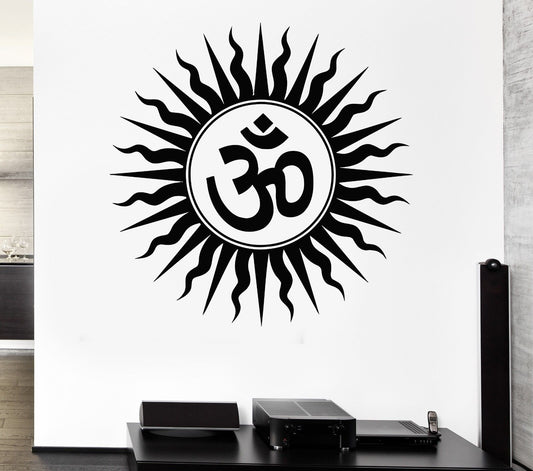 Wall Stickers Om Hindu Religious India Sanskrit Symbol Vinyl Decal (ig1559)