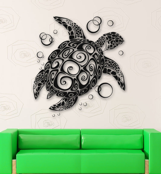 Wall Stickers Vinyl Decal Turtle For Bathroom Animal Ocean Marine Decor (ig1555)