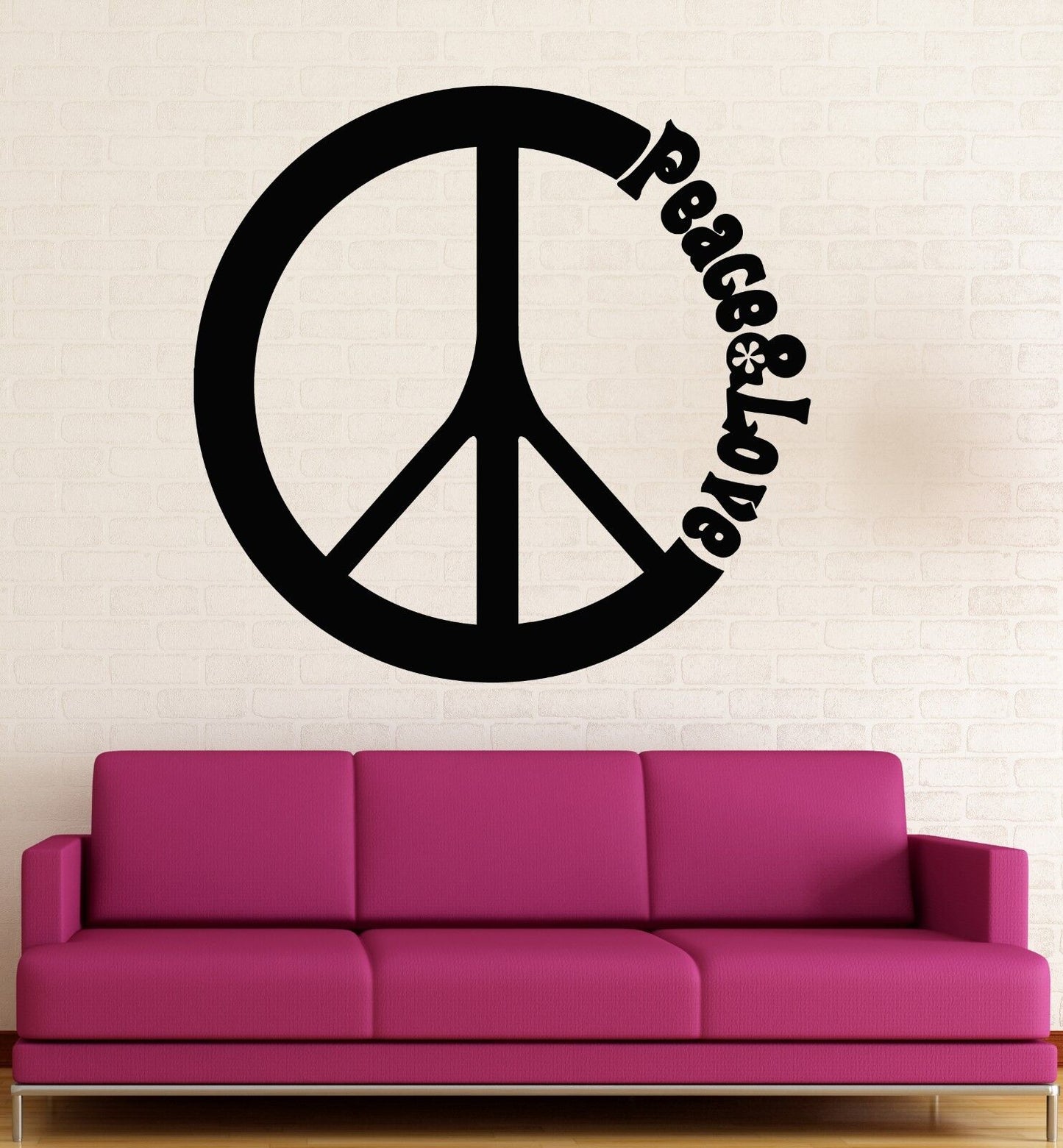 Wall Stickers Vinyl Decal Peace Love Hippie Pacifism Decor (ig1537)