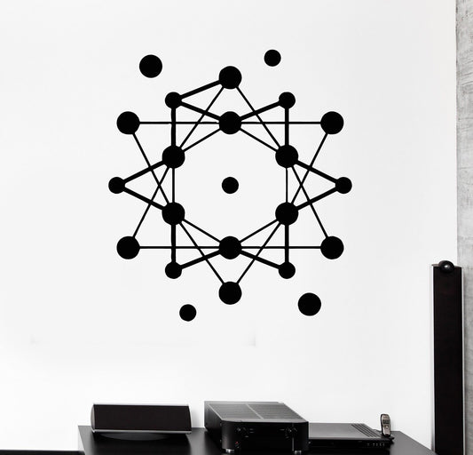 Wall Stickers Atom Science School Geometric Modern Style Vinyl Decal (ig1475)