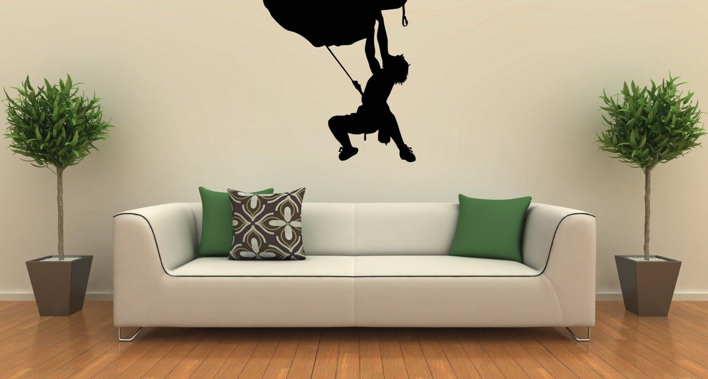 Wall Stickers Vinyl Decal Extreme Sports Climber Mountaineer ig1467