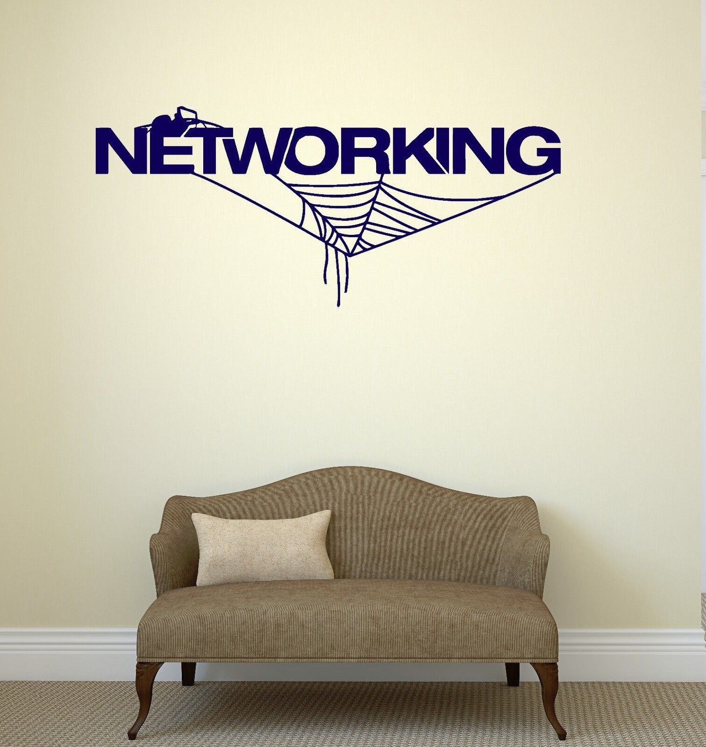 Wall Stickers Vinyl Decal Networking Internet Spider Web Technology IT (ig1443)