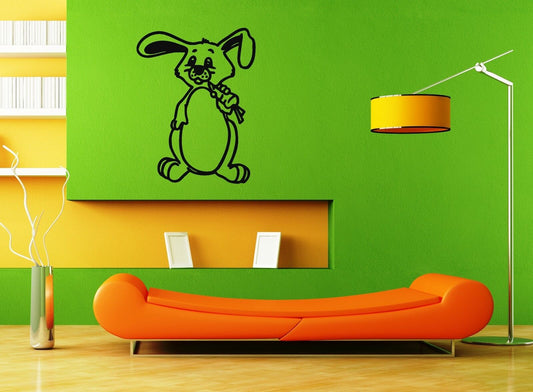 Wall Stickers Vinyl Decal Bunny Cartoon For Kids Funny Animal ig1441