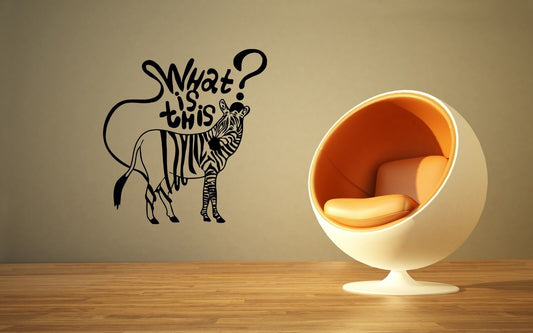 Wall Stickers Vinyl Decal Joke Funny Zebra Animals for Kids ig1412