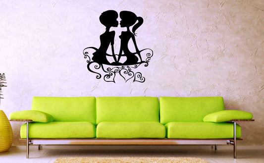 Wall Stickers Vinyl Decal Couple in Love Romantic Bedroom ig1411