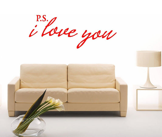 Wall Stickers Vinyl Decal Quote I Love You Romance ig1404