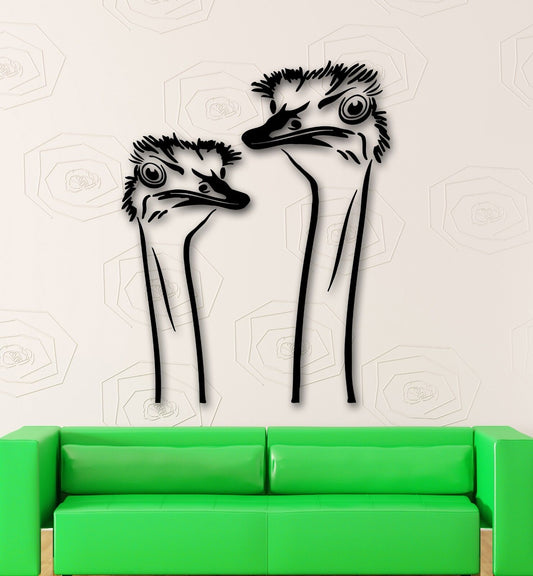 Wall Stickers Vinyl Decal Ostrich Funny Animal For Kids Room Nursery (ig1396)