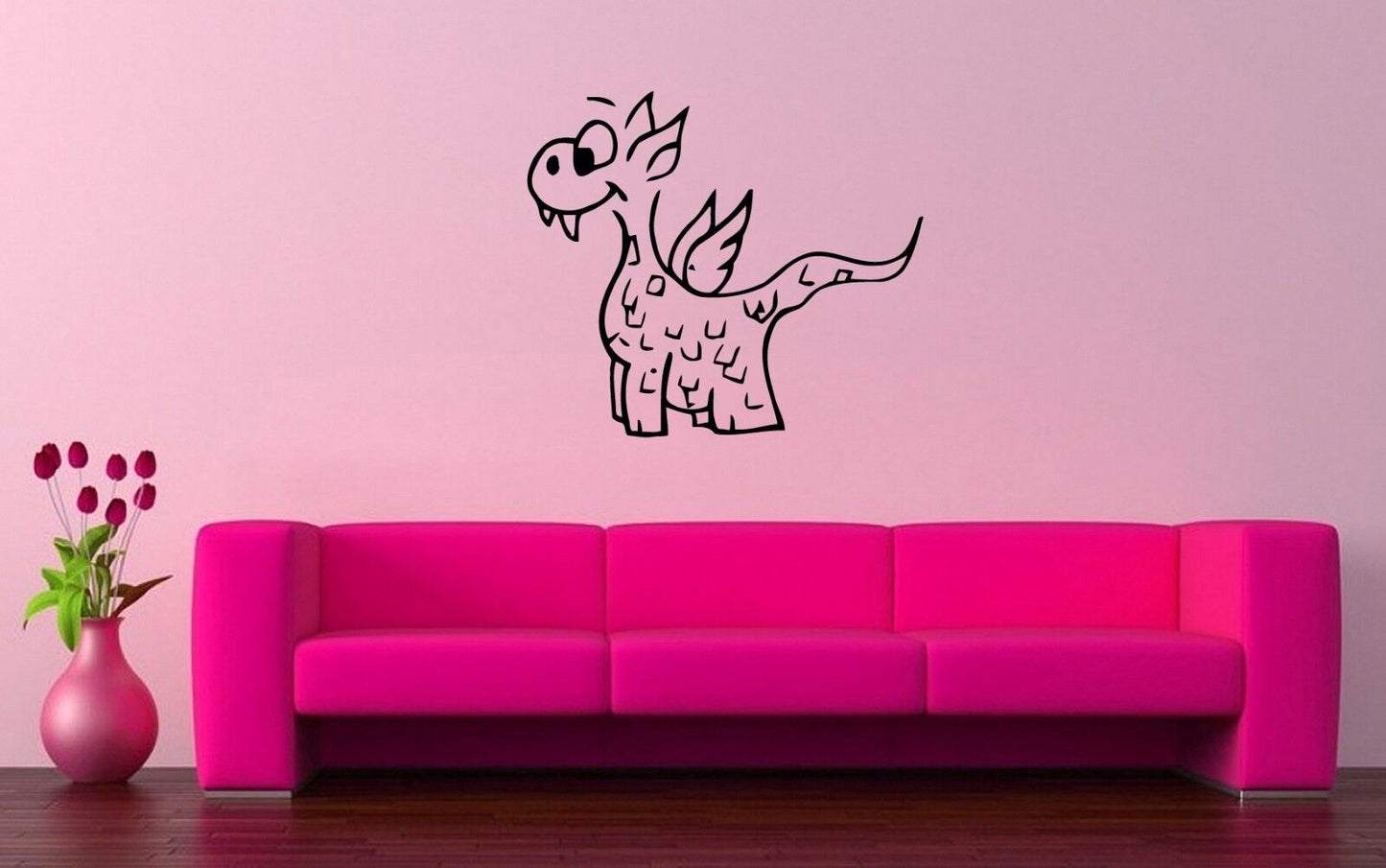 Wandaufkleber, Vinyl, lustiger kleiner Drache, für Kinderzimmer, ig1375