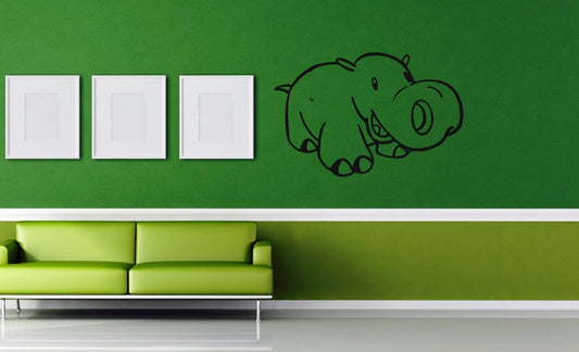 Wall Stickers Vinyl Decal Hippo Animals for Children Nursery ig1369