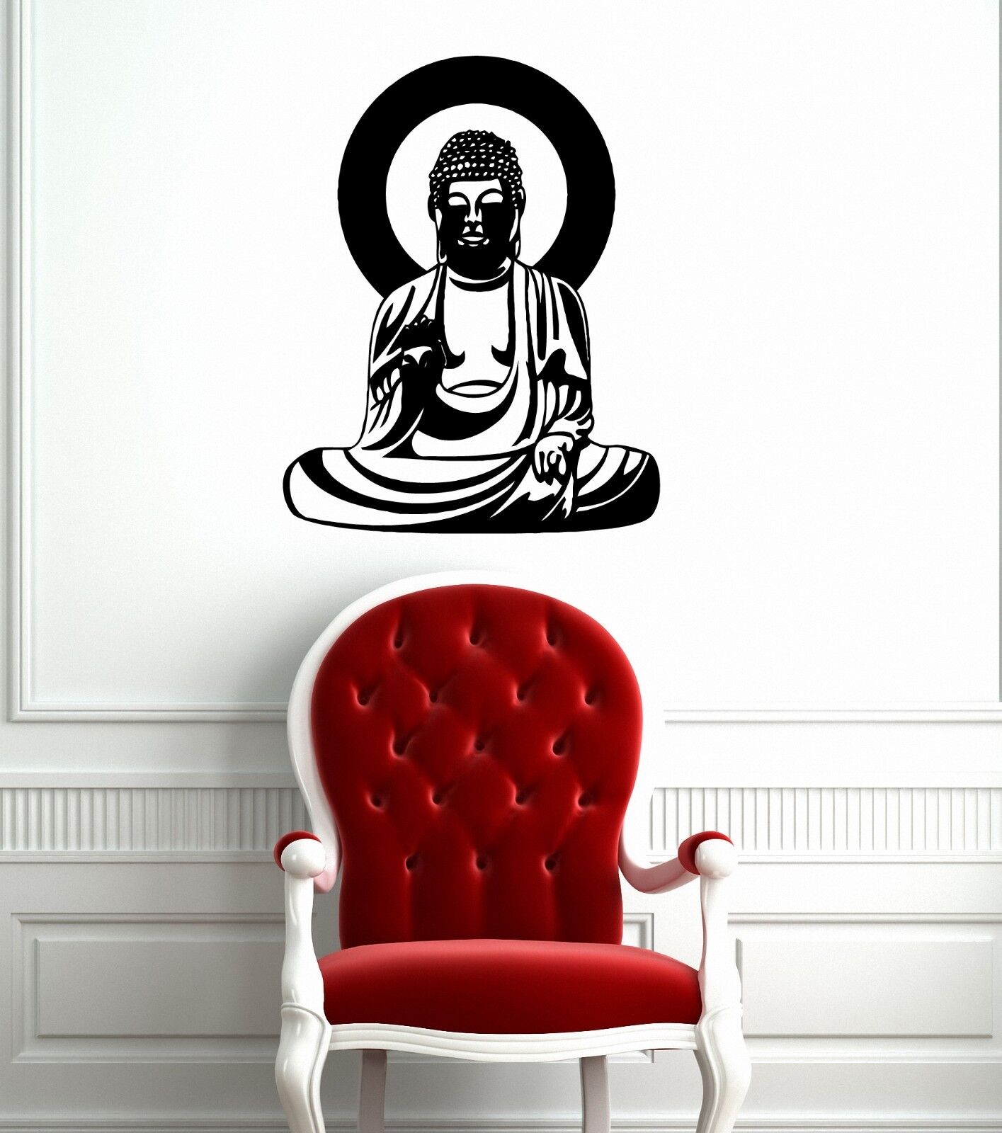 Wandaufkleber, Vinyl, Aufkleber, Buddha, Meditation, Religion, Buddhismus, ig1343