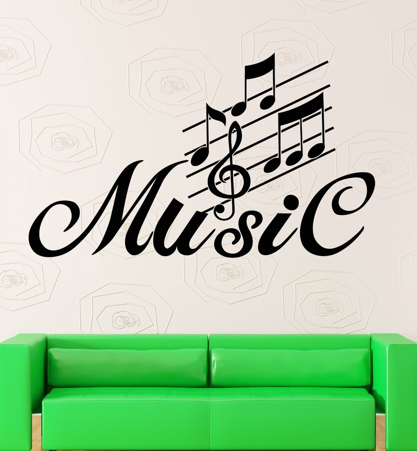 Wall Stickers Vinyl Decal Sheet Music Nightclub Party Decor Living Room (ig1329)