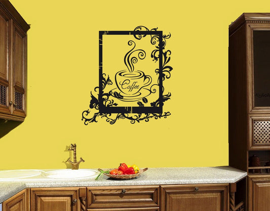 Wall Stickers Vinyl Decal for Kitchens Coffee Cup ig1328