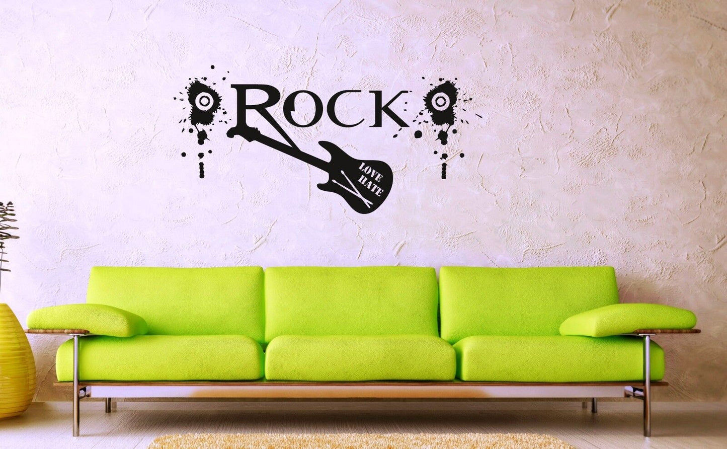 Wandaufkleber, Vinyl, Aufkleber, Musik, Gitarre, Rock, Drumsticks, ig1309