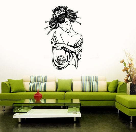 Wall Sticker Vinyl Decal Geisha Japan Beautiful Sexy Oriental Women (ig1299)