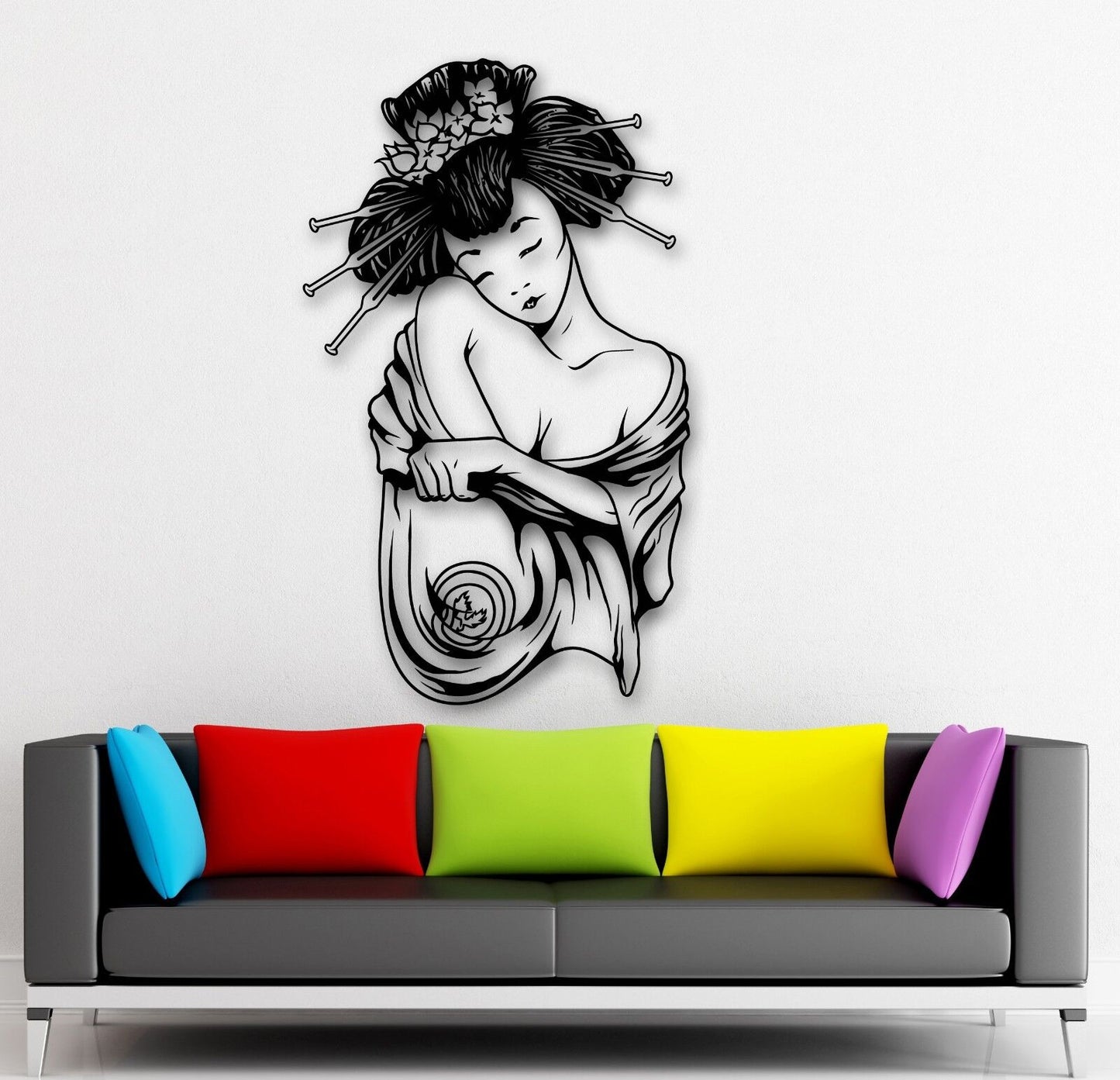 Wall Sticker Vinyl Decal Geisha Japan Beautiful Sexy Oriental Women (ig1299)