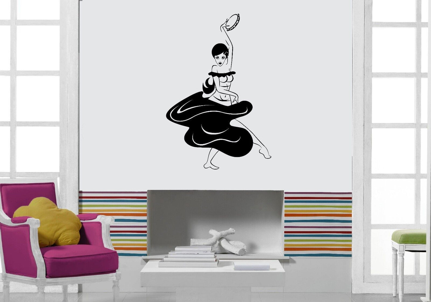 Wall Sticker Vinyl Decal Dance Passion Sexy Girl in Skirt ig1280