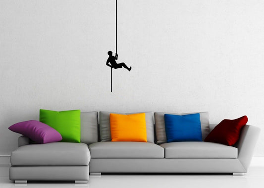 Wall Sticker Vinyl Decal Modern Style Rope Climber Extreme Sports ig1260