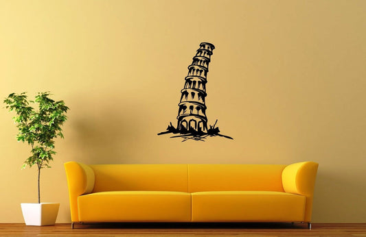 Wall Sticker Vinyl Decal Leaning Tower of Pisa Italy Travel Attraction ig1245