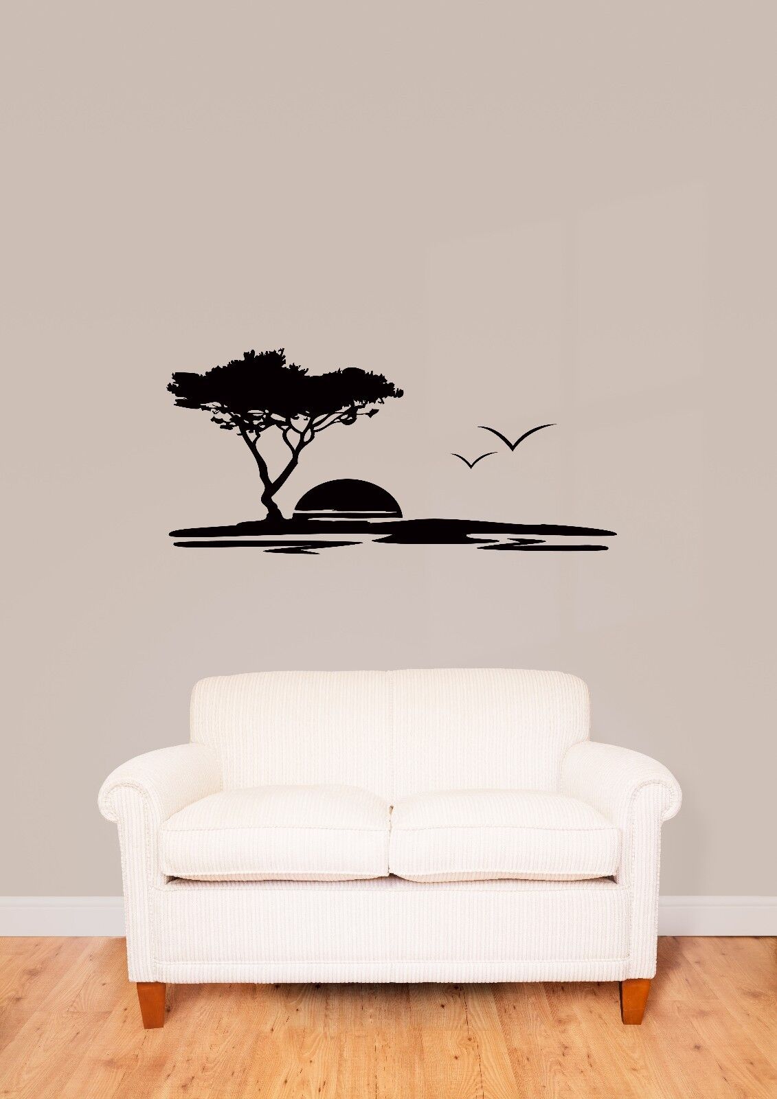 Wall Vinyl Stickers Sunset Tree Ocean Beautiful Viev Coolest Decor Ever  z1565