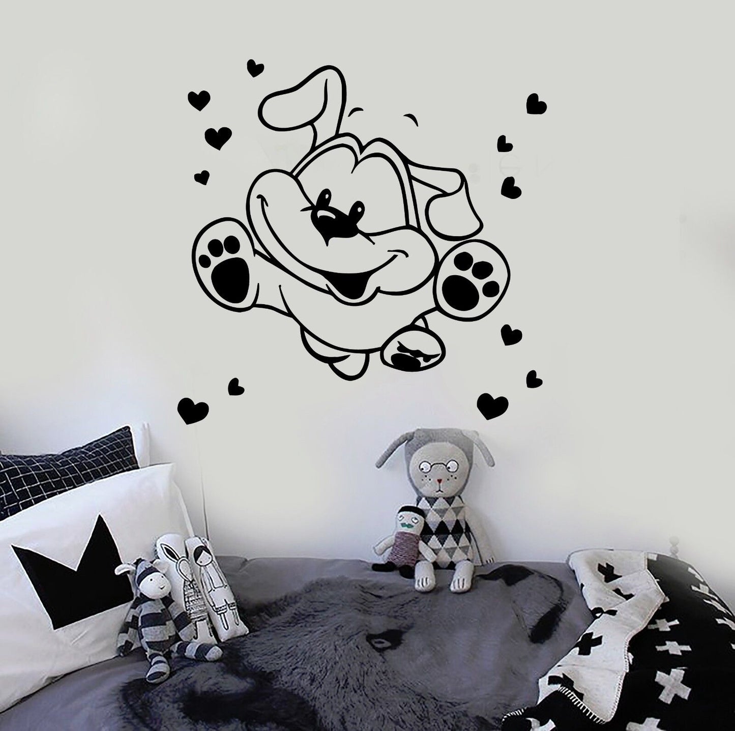 Wall Sticker Vinyl Decal Cute Dog Puppy Animal for Kids Nursery Pet (ig1231)