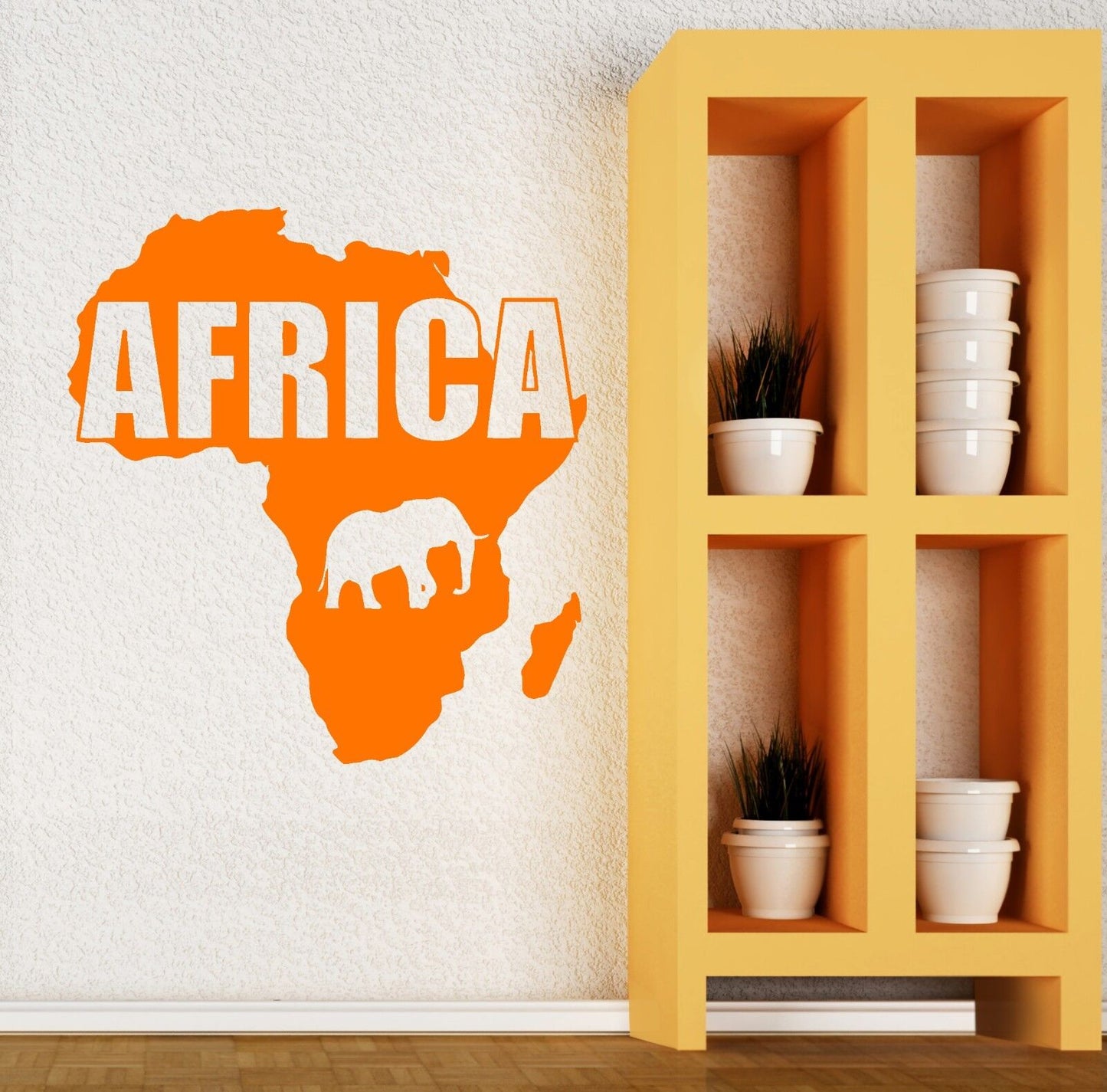 Wall Sticker Vinyl Decal Map Africa Animals Continent Geography Decor (ig1212)