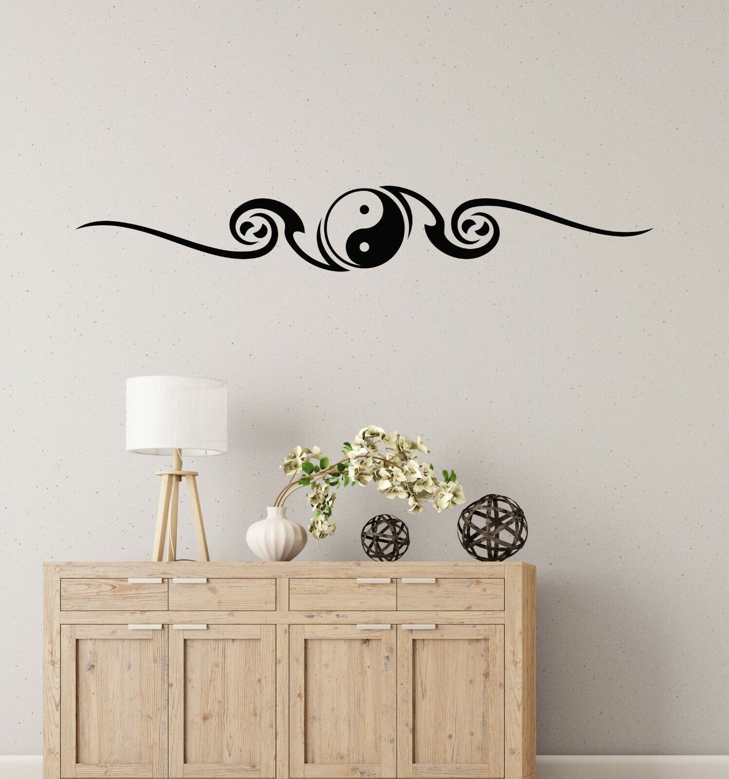 Vinyl Wall Decal Yin Yang Symbol Asian Decor Zen Art Stickers Mural (ig1199)