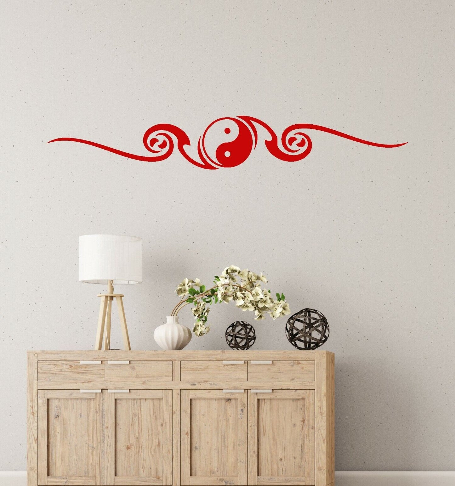 Vinyl Wall Decal Yin Yang Symbol Asian Decor Zen Art Stickers Mural (ig1199)