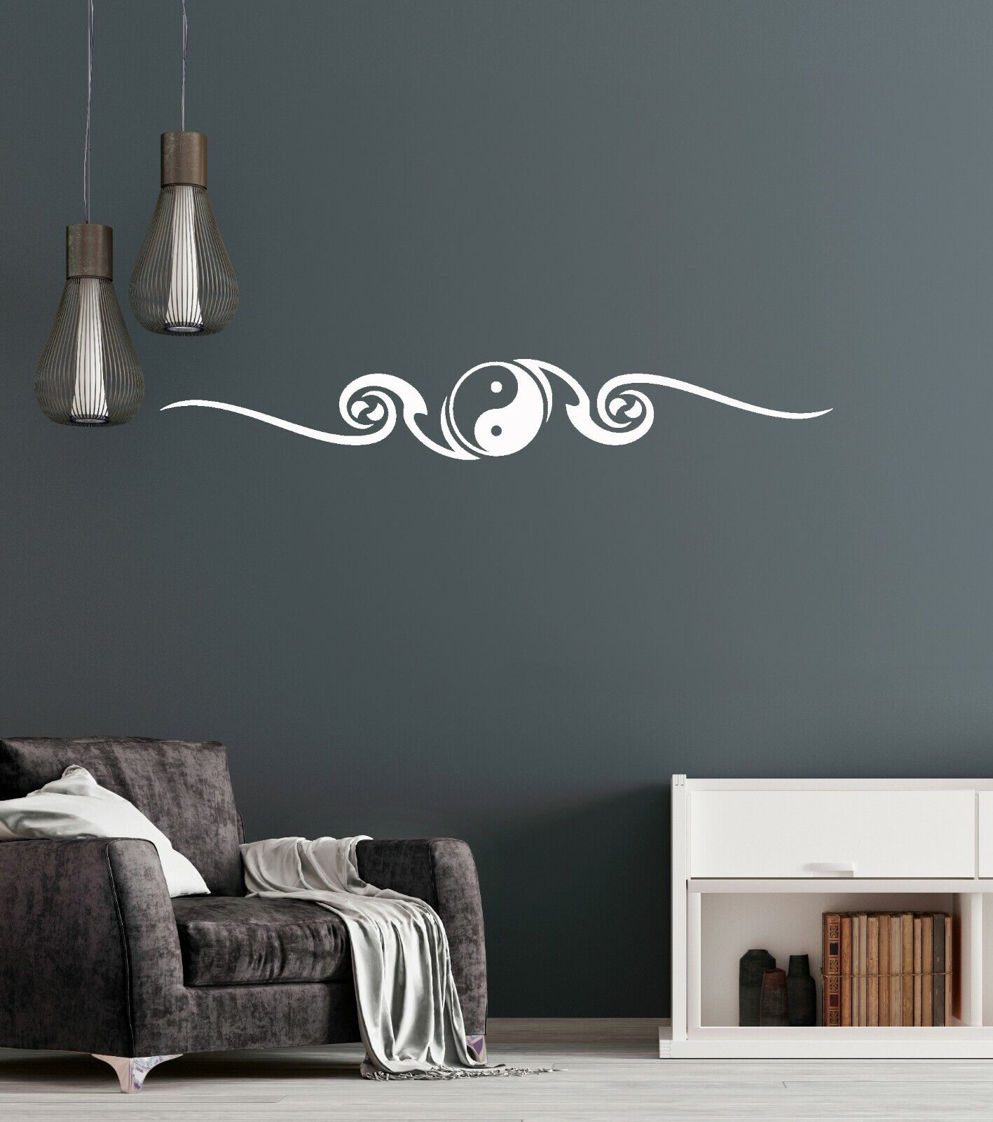 Vinyl Wall Decal Yin Yang Symbol Asian Decor Zen Art Stickers Mural (ig1199)