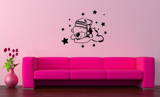 Wall Stickers Vinyl Decal Nursery Bear Dream For Kids Bedroom ig1649