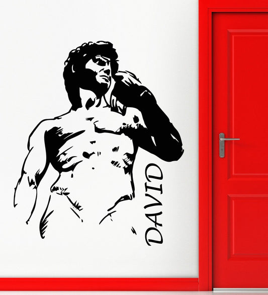 Wall Sticker Vinyl Decal Statue of David by Michelangelo Sculpture (ig1178)