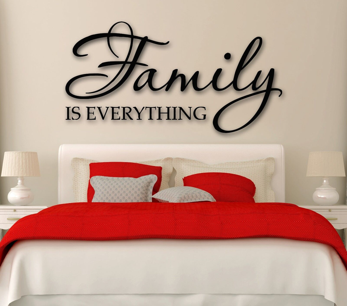 Wall Sticker Vinyl Decal Family Is Everything Quote Decor for Bedroom (ig1153)