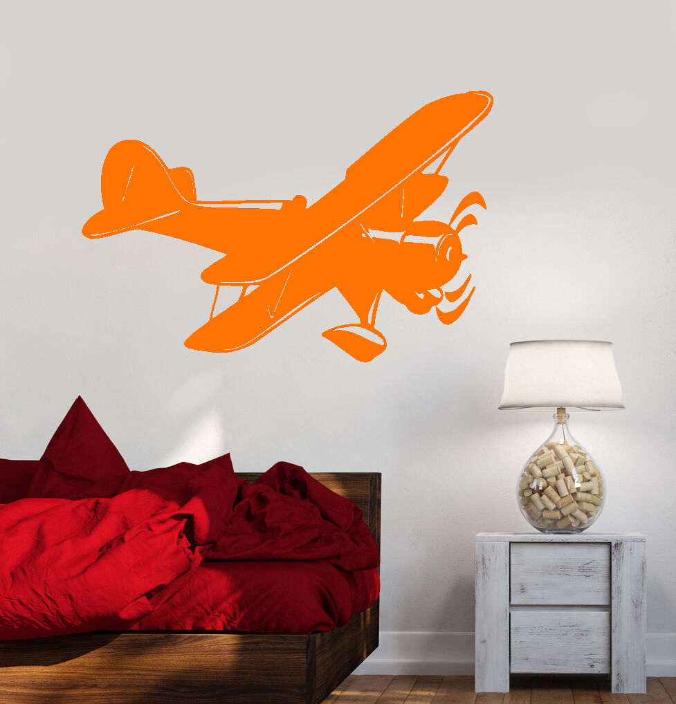 Wandaufkleber, Flugzeug, Luftfahrt, fliegender Himmel, Dekoration für Zimmer, Vinyl-Aufkleber (ig1145)