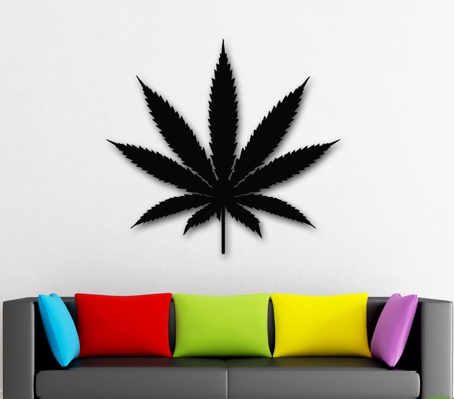 Wall Sticker Vinyl Decal Weed Smoke Rastafarian Cannabis Marijuana Drug (ig1143)