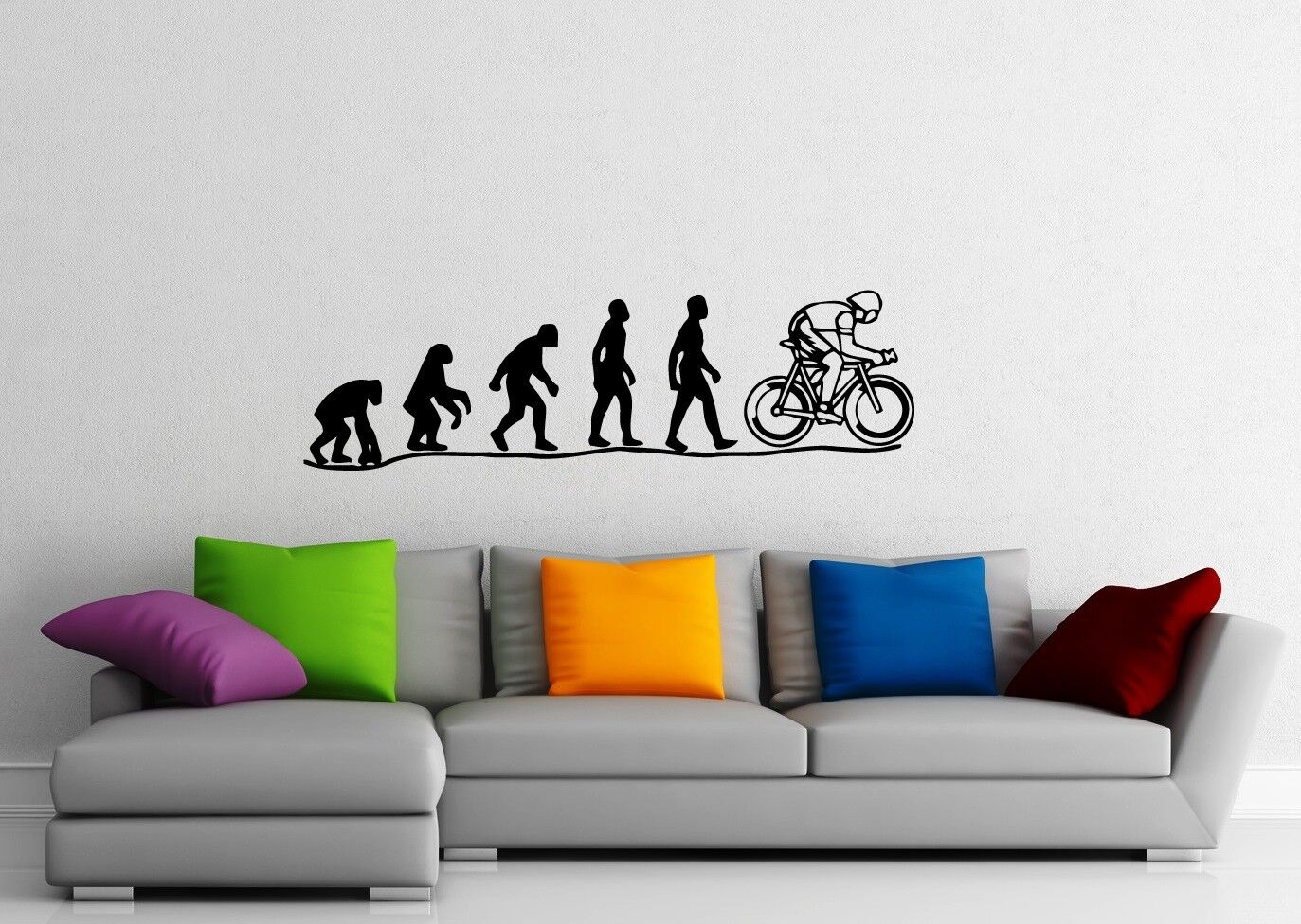 Wall Sticker Vinyl Decal Darwin's theory of evolution Monkey Man Joke (ig1131)