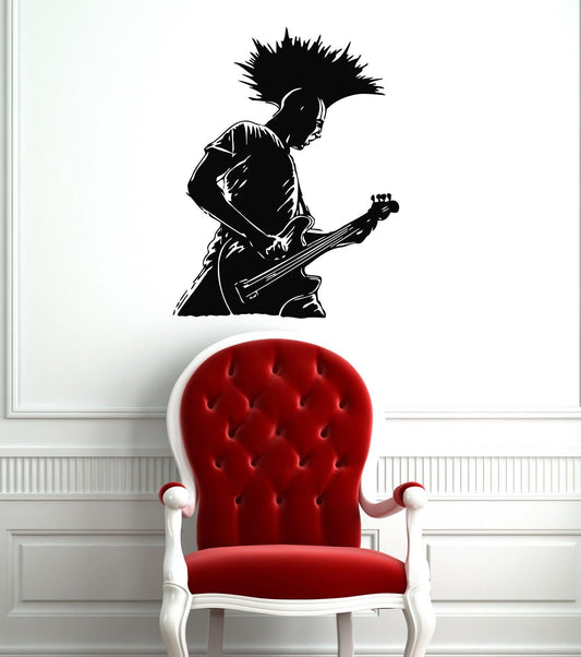 Wall Sticker Vinyl Decal Punk Musician Guitar Hard Rock Metal (ig1122)