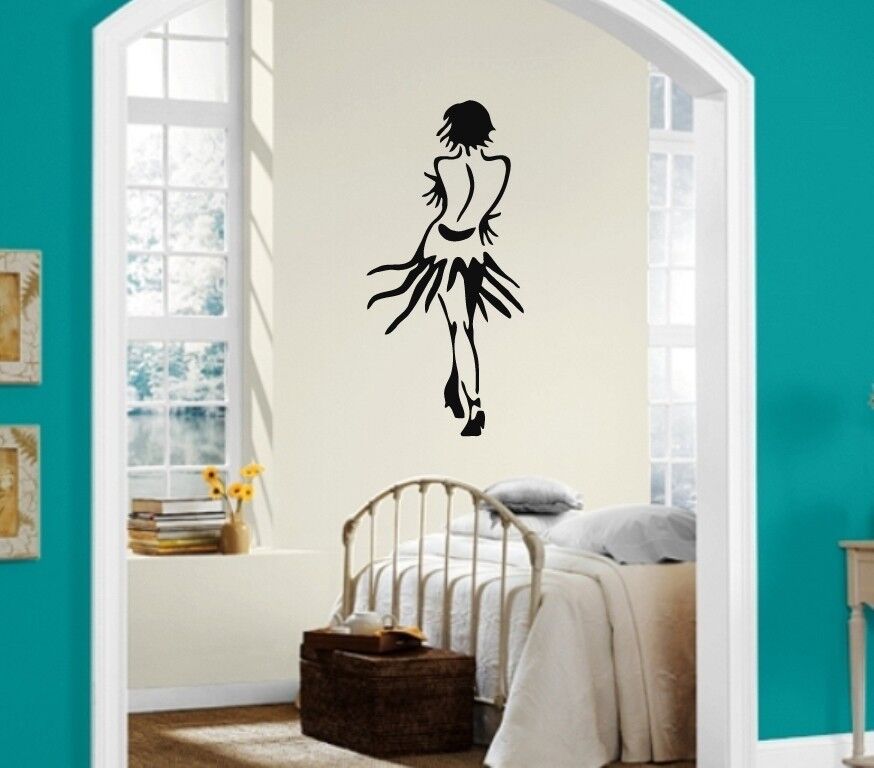 Wall Stickers Vinyl Decal Beautiful Girl in a Skirt Dance Passion (ig1090)