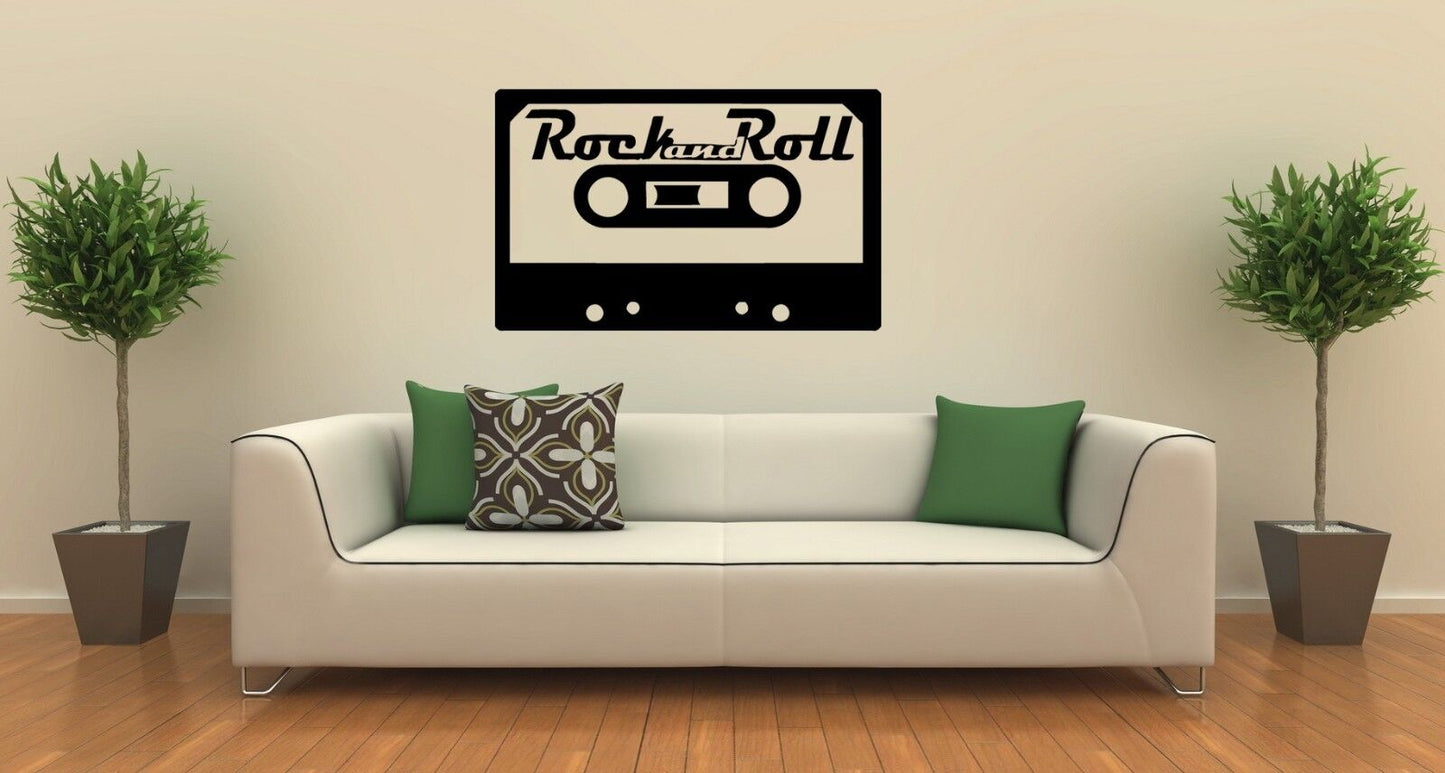 Wall Stickers Vinyl Decal Cassette Rock'n'roll Music Decor for Room (ig1065)