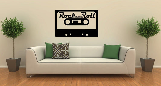 Wall Stickers Vinyl Decal Cassette Rock'n'roll Music Decor for Room (ig1065)